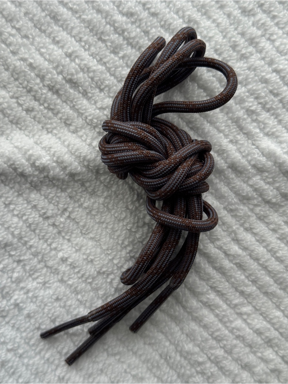 Brown & Blue Round Shoelaces 46” Rope Style Sneaker Laces